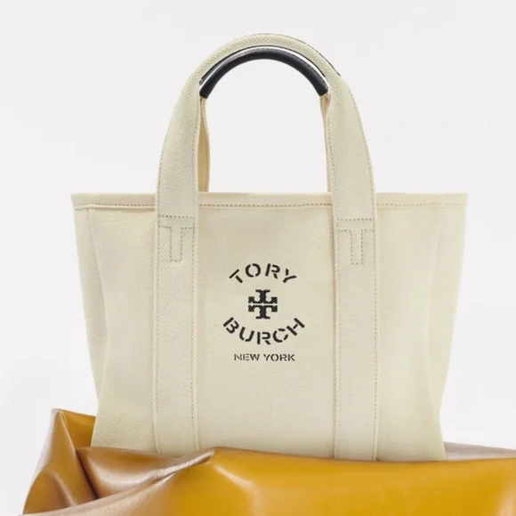 Tory Burch Bags Nwt Tory Burch Mini Mercer Canvas Tote Bag Poshmark